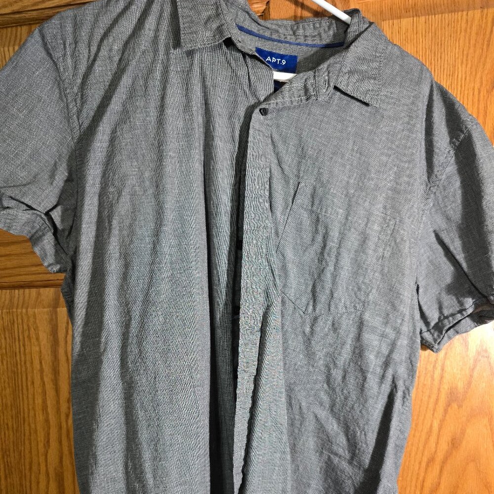 Apt. 9 Button Down Short Sleeve L (Grey)